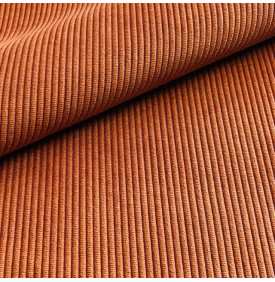 Tissu Velours Côtelé 4 mm Uni - Terracotta | 12.90 €/M