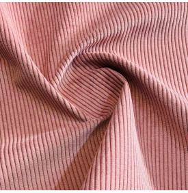 Tissu Velours Côtelé 4 mm Uni - Rose | 12.90 €/M