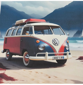 Motif placé en 100% coton, avec impression digitale haute définition, format 45 x 45 cm