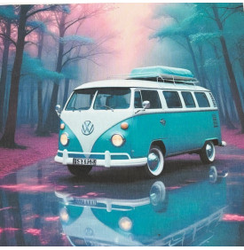 Motif placé en 100% coton, avec impression digitale haute définition, format 45 x 45 cm