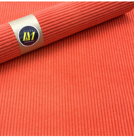 Tissu Velours Côtelé / Moyennes Côtes - Orange Spicy | Coupon