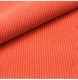 Tissu Velours Côtelé / Moyennes Côtes - Orange Spicy | Coupon