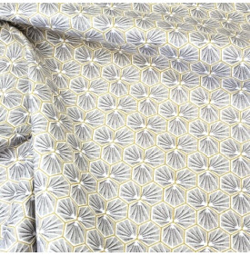 Tissu Coton Enduit / Motif Géométrique – Riad Taupe | 14.90 €/M