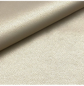 Coupon Simili Cuir / Grainé Irisé - Or Champagne
