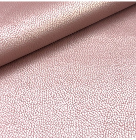Coupon Simili Cuir / Grainé Irisé - Rose