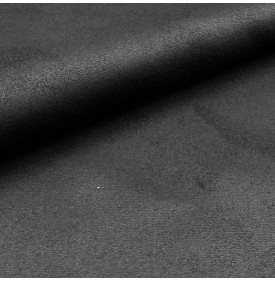 Coupon tissu suédine Noir au toucher velours, doux et raffiné