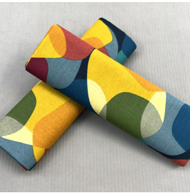 tissu coton imprimé sixties multicolore, tendances rétro