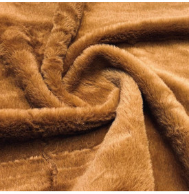 Fourrure Rabbit / Havane– Tissu Doux & Moelleux