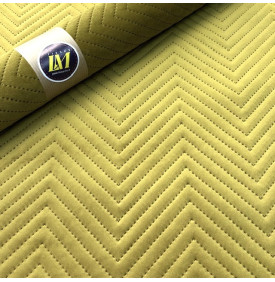Tissu Velours Chevron Matelassé / Vert Olive