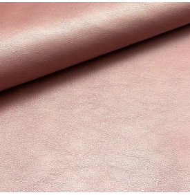 Coupon Simili Cuir Uni / Métallisé - Rose