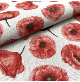 tissu palace coquelicots, raffiné et intemporel