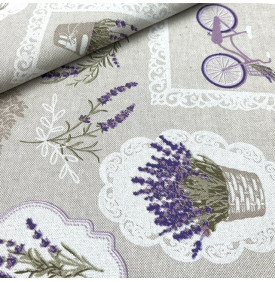 Tissu Palace / Lavande Vintage – Naturel & Violet | Coupon