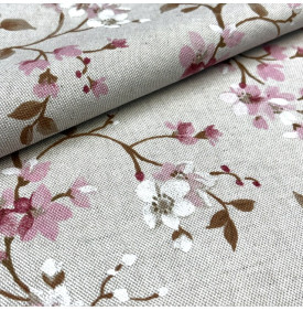 tissu palace fleurs japonaises, délicat et raffiné