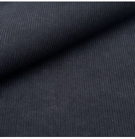 Velours côtelé 3 mm noir, toucher doux et aspect structuré