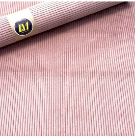 Tissu Velours Côtelé 4 mm Uni - Rose | 12.90 €/M