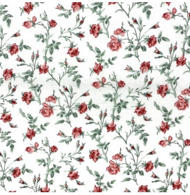 Tissu Coton Enduit / Fleuri Grace – Rose | Coupon