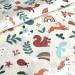 Tissu Coton Enduit / Motif Animaux Cassiopée - Ivoire