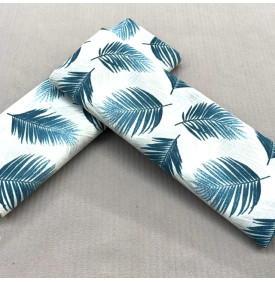 Coupon Coton Imprimé / Feuilles Tropicales Nassau Canard