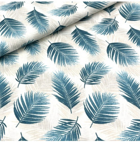 Tissu Coton Imprimé / Fleurs Nassau - Canard | Coupon