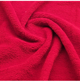 Tissu Éponge Douce / Bambou Velours - Rouge | Coupon