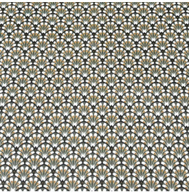 Tissu Coton Enduit / Graphique Gaudi - Olive | Coupon
