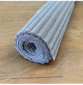 Coupon Velours Côtelé Larges Côtes 10 mm Taupe