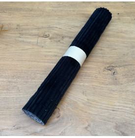 Tissu Velours Côtelé / Larges Côtes 10 mm - Noir