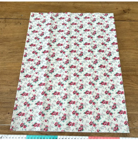 Coupon Coton Enduit / Roses Romantiques - Suzanne Lin & Rouge