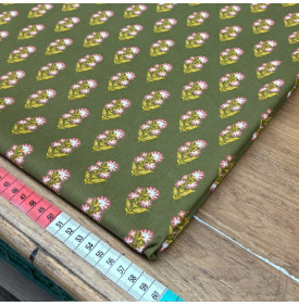 Tissu Coton Imprimé Adi Bronze | Fleurs Bohèmes