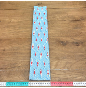 Tissu Coton Enduit / Baigneuses Vintage - Swimming Pool Rouge & Bleu | 14.90 €/M