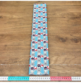 Tissu Coton Enduit / Esprit Bord de Mer - Baigneuse Rétro Turquoise