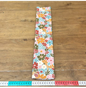 Tissu Coton Enduit / Motif Fleurs - Bégonia Rose & Orange | 14.90 €/M