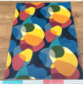 Tissu Coton Enduit / Motif Rétro - Sixties Multicolore | 14.90 €/M