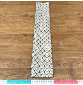 Tissu Enduit / Motif Éventails - Gaudi Beige & Ocre | 14.90 €/M