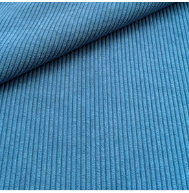 Tissu Velours Côtelé / Bleu - Côtes 5 mm | 13,90 €/M
