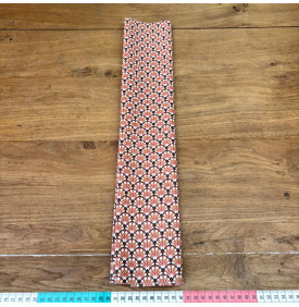 Tissu Coton Enduit / Motif Éventails - Gaudi Terracotta & Ocre | 14.90 €/M