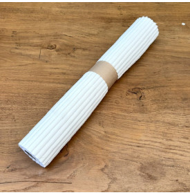 Tissu Velours Côtelé / Larges Côtes 10 mm – Écru | 13,60 €/M