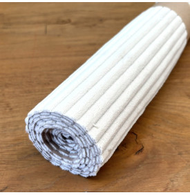 Velours Côtelé "Futé" - Larges Côtes 10 mm – Écru | 12.90 €/M