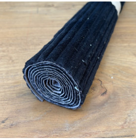 Velours Côtelé "Futé" - Larges Côtes 10 mm – Noir | 12.90 €/M