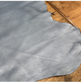 Peau de Cuir d’Agneau Véritable – Gris Métal | 0,53 m²