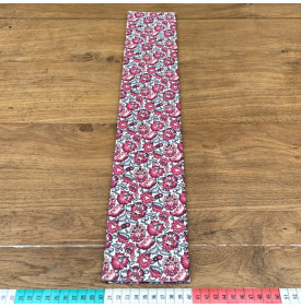 Tissu Coton Enduit / Motif Fleurs Indiennes – Gange Écru & Rose | 14.90 €/M