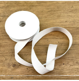 Sangle Coton 30 mm – Blanc Pailleté Or | 3 €/M