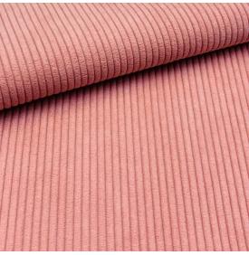 Tissu Velours Côtelé Huggy 5 mm / Bois de Rose | 13,90 €/M