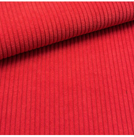 Tissu Velours Côtelé Huggy 5 mm / Vermillon | 12,90 €/M