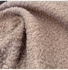 Tissu Bouclette Uni  / Taupe - 310 g/m² | 12,90 €/M