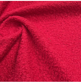 Tissu Bouclette Uni / Rouge – 310 g/m² | 12,90 €/M