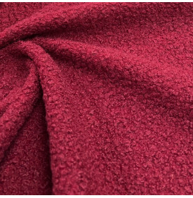 Tissu Bouclette Uni / Lie de Vin – 310 g/m² | 12,90 €/M