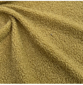 Tissu Teddy Bouclette Uni / Ocre – 280 g/m² | 13,90 €/M