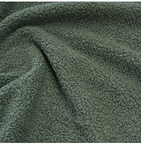 Tissu Teddy Bouclette Uni / Fougère – 280 g/m² | 13,90 €/M