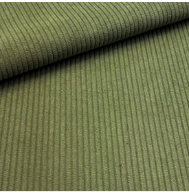 Tissu Velours Côtelé Huggy 5 mm / Kaki | 12,90 €/M
